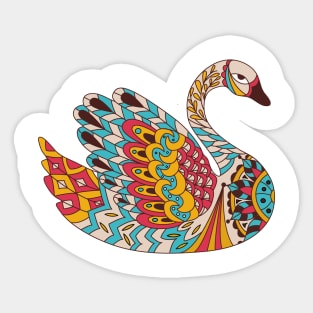 swan funny gift idea Sticker